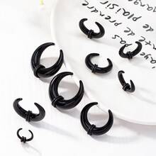 18Pcs Pincher Tapers Septum Rings, Acrylic Buffalo Horseshoe Stretcher Expander Piercing Kit For Stretching Pierced Nose Ear Gauge 9 Size 14G - 00G
