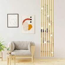 Tiras adhesivas de acero inoxidable con acabado dorado, para decoración de fondo de TV, pared y techo en el hogar, tira decorativa de acero inoxidado con acabado de titanio dorado
