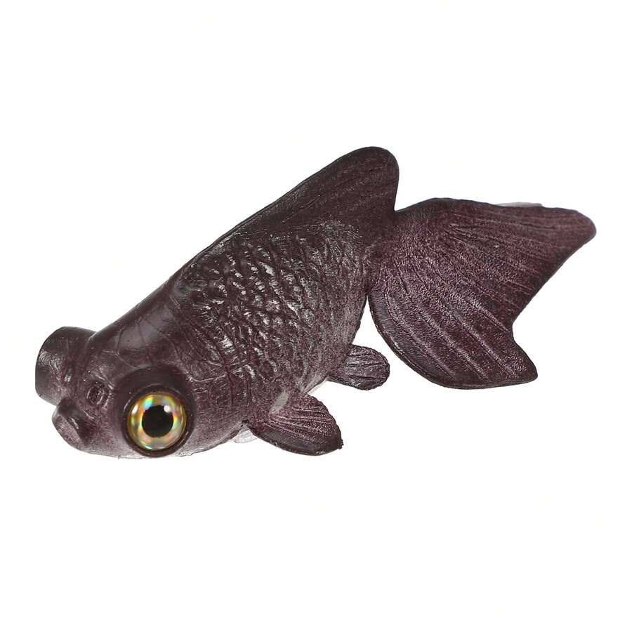 Aquarium Artificial Golden Fish Ornament, Glowing Fish Tank Ornament Glowing Simulation Animal Decor With Suction Cup - 棕色 - 查看 1