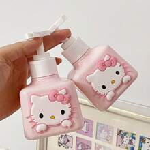 Sanrio 1 Stück Katzen Spender Flasche, süße hochwertige nachfüllbare Flasche als Seifenspender, Lotionsspender, Handdesinfektionsspender für den Hausgebrauch, Schulanfang