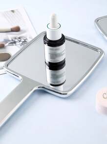 1pc/2pcs Portable Small Mirror, Wavy Pattern Handheld Makeup Mirror, Luxury High-End Compact Mirror For Touch-Up