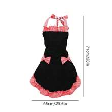 Cute Retro Style Women's Apron With Pocket For Kitchen, Sexy Vintage Apron For Ladies, Girls, Mother's Day Gift, Suitable For Waitress In Restaurants, Cafes, Hotels