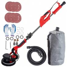 Drywall Sander 850W, Electric Drywall Sander, Variable Speed 800-1750 RPM, Foldable Sheetrock Sander, With Telescope Handle, Electric Sander, With LED Strip Light And Vacuum Bag, Wall Sander - US A Type Plug(110-127V) - View 8