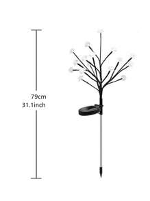 1 Stück Solar Kirschblüten-Licht, Solar Gartenbeleuchtung, 20 LED Außen-Rasenlicht, Hof-Dekoration, Garten-Landschaftsbeleuchtung
