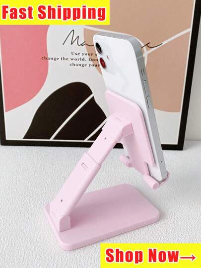 Folding Stand For Mobile Phone And Tablet Adjustable Phone Stand For Desk, Angle Height Adjustable Phone Stand For Desk, Case Friendly Phone Holder For Desk,Fits All Mobile Phone,Portable Cellphone Cradle Desktop,Wear Resistant