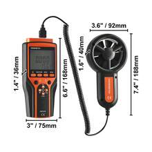 Portable Anemometer Split Design, Temp Range 14℉-140℉, LED Screen Digital Air Speed & Temperature Meter, Wind Chill & Velocity Measurement, Ideal For Sailing, Surfing, Flying, HVAC - 14℉-140℉ - View 9