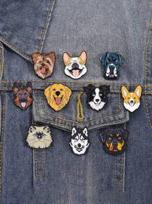 10Pcs Cute Pet Dogs Enamel Pins Brooches For Women Animals Badges Lapel Pins Fashion Jewelry Clothing Accessories Pet Lover Gifts