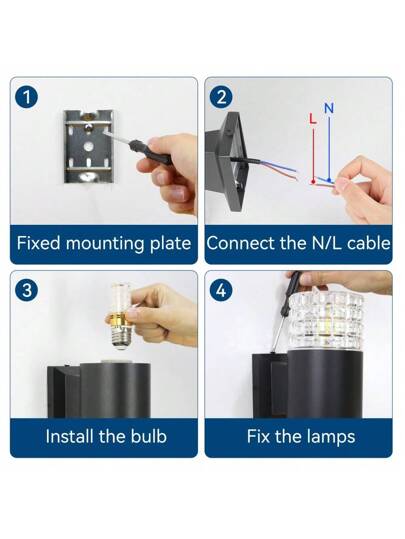 CANMEIJIA Outdoor Wand Lamp, Acrylic Flower Pattern Crystal Appearance ative Indoor LED Waterproof IP65 Home Lighting Streetlight ation, E27 Lamp Base, Square/Round Patio/Stairs/Street/Indoor/Garden/Living Room/Bathroom/Kitchen/Bedroom/Hallway/Indoor Wall/Outdoor view 2