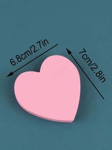 100 Sheets 1pc Creative Purple Heart Shaped Sticky Notes, Cartoon Romantic Stationery Small Gift Memo Pad For Valentine's Day Back To School - Purple - View 20