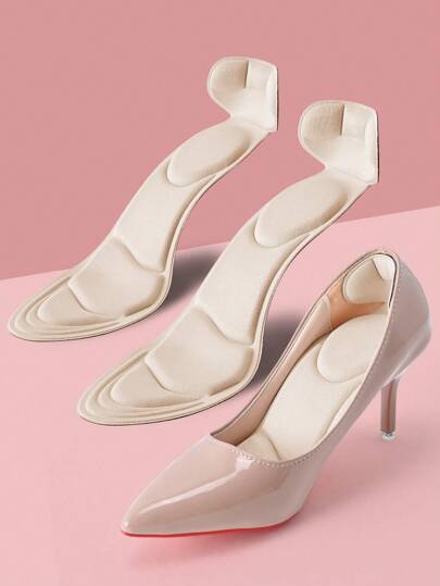 1 Pair High Heel Shoe Cushions With Back Heel Pads, Trimming Available, For Women Heels, Women Shoes