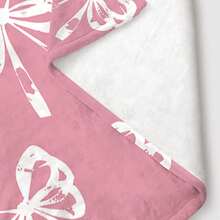 Coquette Pink Bow Blanket - Soft, Collegiate Chic Flannel, Ideal For Dorm Room, Spring Decor, Girly Gift - Pink - View 7