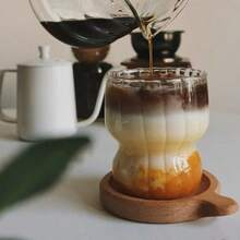 1 buc drăguț Wind Advanced Sense lapte cafea ceașcă suc ceașcă nișă ceașcă cu dungi mic dejun ceașcă cafea băutură rece ceașcă - clar - Vizualizare 9