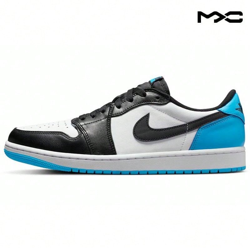 Air Jordan 1 Retro Low OG 'UNC' White Dark-Powder-Blue Black Sneakers Men CZ0790-104 - 彩色 - 查看 1