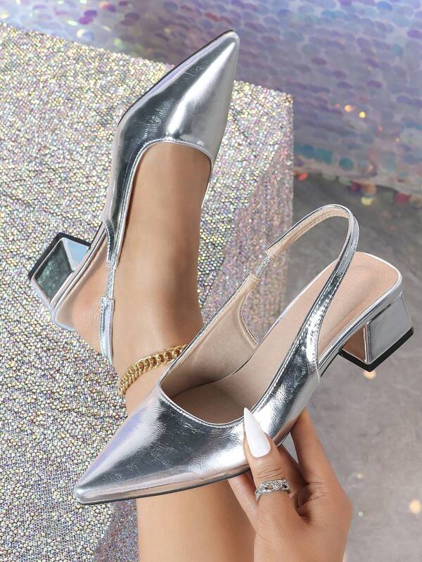 Zapatos de tacón alto nupciales para mujeres, tacones formales elegantes de punta afilada, adecuados para ocasiones formales y banquetes
