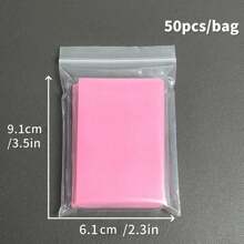 50 unidades/saco de capas de cartão transparentes foscas de um lado, 3 pol. (56*87 mm~58*89 mm) protetores de cartão fotográfico KPOP, película protetora de plástico, capas finas transparentes para cartão fotográfico instantâneo