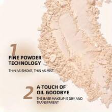 Polvo compacto multicolor, de larga duración, resistente al agua y al sudor, control de grasa, ligero, transpirable, apto para todos los tonos de piel, incluye borla, regalo ideal para maquillaje natural