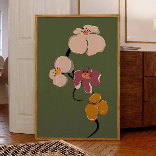 1pc Modern Artisan Garden Blooming Flower Wall Art Prints Canvas Painting Poster Living Room Home Decor Gifts No Frame