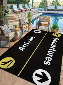 1/2 pezzi Zerbini antiscivolo con design di arrivo e partenza di aerei a reazione, ideali per ingresso, porta, cucina e bagno - Set di tappeti da cucina rettangolari per la decorazione della casa