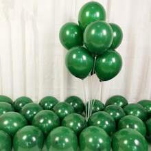 绿色气球乳胶派对气球 5/10/12/18 英寸 -10/30/50/70/90 个深绿色圆形氦气球适用于深绿色主题婚礼毕业周年生日派对丛林动物圣诞派对 - 深綠色 - 查看 3