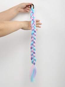 1pc Girls Hair Kids Rainbow Hair Tie Princess Accessories Toddler Elastics Baby Accessories No Damage Braid - Multicolor - View 5