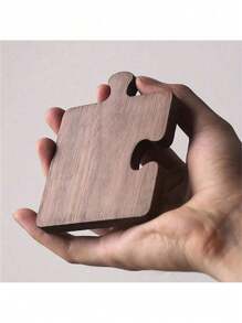 1/2/4/8 Stück Retro Nussholz Untersetzer - puzzle-förmige Holzuntersetzer für Getränke, Kaffee, geeignet als Valentinstag, Vatertag Geschenke (Jedes Holzartikel kann leichte Farbabweichungen aufweisen) Geburtstag Abschluss