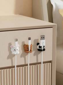 Cute Animal Cable Clips, Cable Organizer For Desktop, Cute Animal Desktop Multi-Function Mouse ,Silicone Cable Clips,Wire Storage Holder, Charger Cord Winder For USB Charging, Car, Tablet Wire Management, Durable And Compact: Tidy Up Your Phone Charging Cables, Earphones, And Various Data Cables,Charging Cable Holder With Protective Cover ,Desk And Bedside Table Management