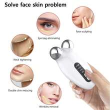 Electric Facial Neck Massager EMS Microcurrent Roller Face Massage Beauty Device 400mAh