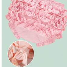 4-Pack Solid Infant Bloomers For Baby Girls Cotton Ruffle Diaper Cover For Infant Soft Toddler Kids  Underwear Breathable Shorts Photograpy Gift Panties - 彩色 - 查看 6