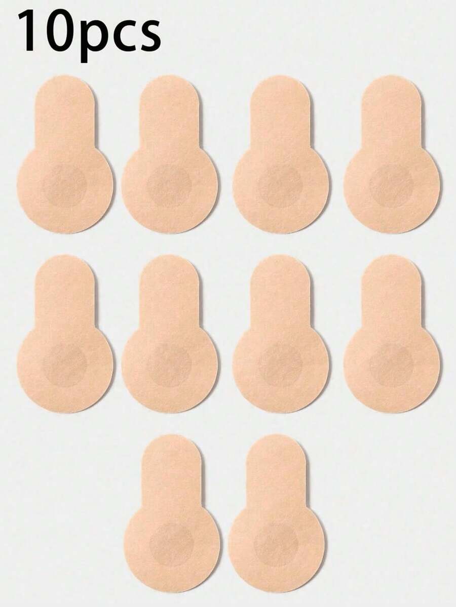 10pcs Self-Adhesive Breast Petals For Women, With Lift Tape, Backless Invisible Bra Lift Nipple Cover, Enhances Bust, Seamless Thickened Design - Many - View 1
