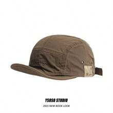 1 pezzo, cappellino da baseball unisex, stile retrò, traspirante, sottile, a 5 pannelli, regolabile 56-58cm, morbido picco, adatto per primavera/estate, non in poliestere