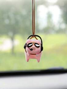 Ciondolo decorativo a forma di maialino carino, accessorio per auto, charmante pendente rosa a forma di maiale con decorazione a cuore, perfetto per decorare gli interni dell auto, aggiungendo una tocco di divertimento e allegria al tuo veicolo