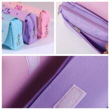 Sanrio 1pc Sanrio Large Capacity Cloud-Shaped Dual-Layer Pencil Case, Kuromi & Hello Kitty Design, Cute Girls Pencil Pouch,Back To School,School Supplies,Pencil Pouch,School Bag
