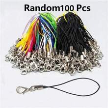 10/30/50/100pcs Mix Color Lobster Clasp Hoop Lanyard Keychain Nylon Rope Keyring Suitable For DIY Jewelry Making Accessories