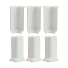 Bloques de esquina para rodapié de 82 mm de altura con adhesivo en el interior y el exterior, conectores de moldura de base de pared
