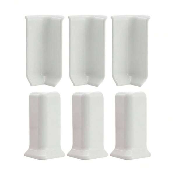 Bloques de esquina para rodapié de 82 mm de altura con adhesivo en el interior y el exterior, conectores de moldura de base de pared