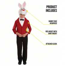 Morph Costumes Adorable Kids Rabbit Costume - Fun Fancy Dress For Book Character Day, Halloween, Or Dress-Up - Plush Headpiece Included - Red - View 4