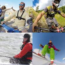 Kit de support de téléphone portable avec sangle de poitrine. Idéal pour les caméras POV/VLOG, la pêche, le vélo. Support de caméra pour le corps. Accessoires de clip pour téléphone portable compatibles avec les caméras d'action.