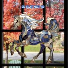 A Set Of 2D Acrylic Colored Glass Horse Sun Catcher Wall Decoration Pendant, Animal Themed Sun Catcher Decoration, Suitable For Home Wall Decoration, Room Decoration, Office Decoration, Bedroom Window Decoration, Summer Garden And Vacation Home Decoration; Interesting And Fashionable Design Style