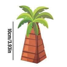 10 cutii de ambalare 3D cu palmieri, cutii pentru bomboane, cutii mici pliabile cu palmieri pentru bomboane, 10 buc/pachet