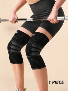 JINGBA SUPPORT 1 pièce de Support de genou élastique antidérapant unisexe pour le basketball, le cyclisme, la course à pied pour hommes et femmes. Accessoires de gym, genouillères de sport, genouillères de gym.