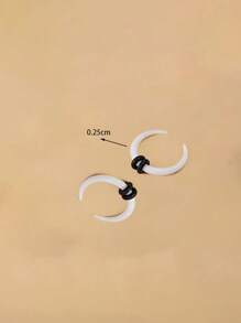 2 Peças Expansor Espiral de Orelha em Acrílico Preto de Caracol, Alargador de Orelha Espiral, Esticador de Perfuração de Orelha para Mulheres e Homens, Joia de Perfuração Corporal Personalizada de 1,6mm - 24mm