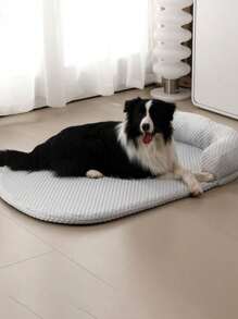 1 Pc Green Summer Cooling Pet Mat, Silky Cool Soft Cushion With Pillow For Cats And Small/Medium Dogs