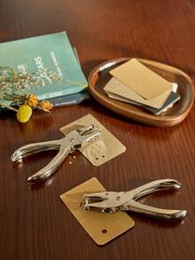 Cirelle 1pc 3mm/6mm Round Hole Punch, Portable Mini Puncher For Paper & Card, Manual Punching Machine For Loose-Leaf Binding Back To School,Back To School,School Supplies