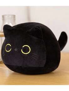 三种尺寸可爱黑猫毛绒抱枕娃娃，柔软可爱，动漫猫咪毛绒娃娃，高品质儿童礼物，男孩/女孩皆宜，朋友礼物，房间装饰，情人节，圣诞节，玩具，毛绒玩具，填充玩具，女孩娃娃，女孩礼物