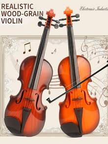 3-12岁儿童电动小提琴玩具，带可调节调音栓，音效逼真，适合初学者的音乐教育乐器，亲子互动游戏，适合男孩和女孩的圣诞礼物 - 彩色 - 查看 4