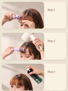 1pc High Skull Top Extendable Curling Hair Comb, Portable Styling Comb With Hair Curling Clip. Body Care Tools. Personal Care And Personal Cleaning Tools.