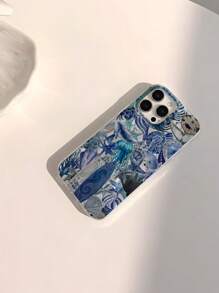 Carcasă de telefon transparentă IMD moale, lucioasă, netedă, cu design moale, rezistentă la amprente, anti-zgârieturi, 1 buc, cu design patchwork, cu design marin