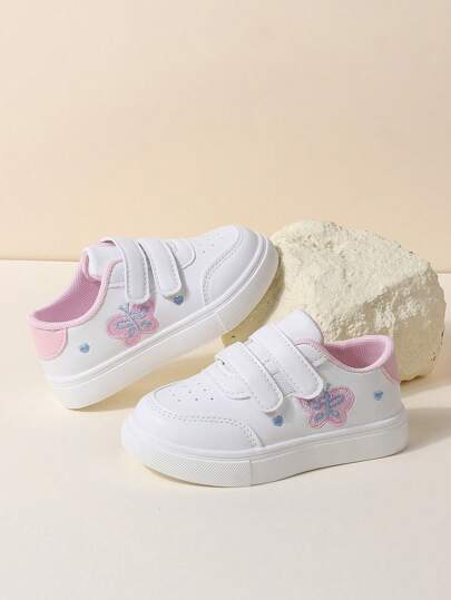 Adidași albi casual pentru copii, la modă, cu plată, noi