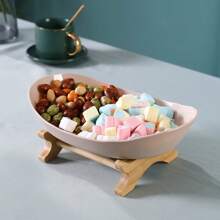 Coupe à fruits multicouche en bambou et bois, plateau de service moderne et créatif pour desserts et collations, décoration élégante pour le comptoir de cuisine à la maison