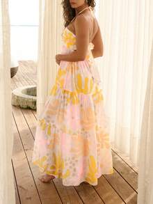 Spring And Summer Fashion Print Sling Tea Break French Beautiful Unique Seaside Holiday Dress - Multicolor - View 2